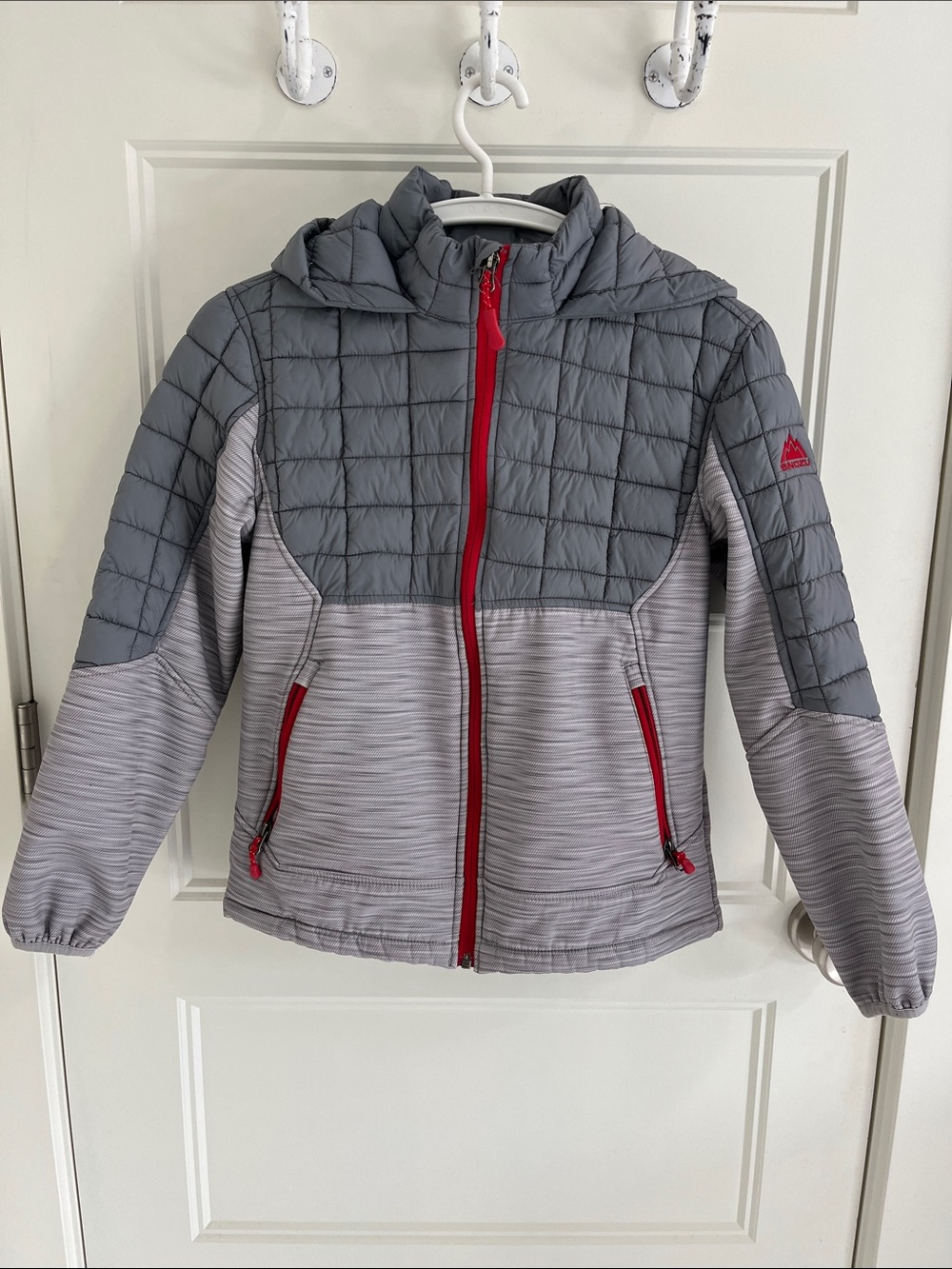 Snozu Grey Hooded Quilted Jacket